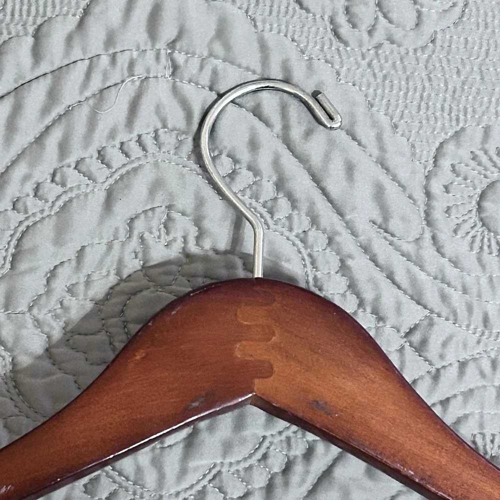 Polo Ralph Lauren Curved Hardwood Beechwood Blazer Coat Hanger Stained